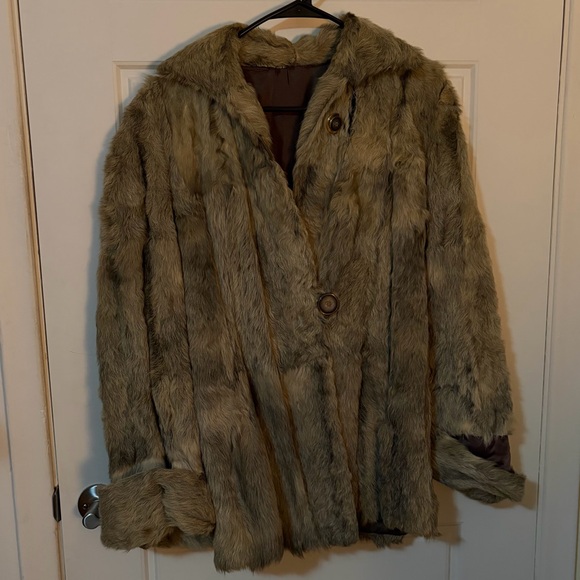 Vintage Fur Coat - Rabbit - Women’s S/M - Picture 4 of 12